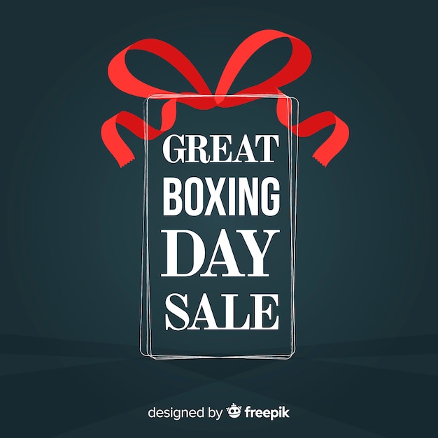 Free vector lovely boxing day sale compositio