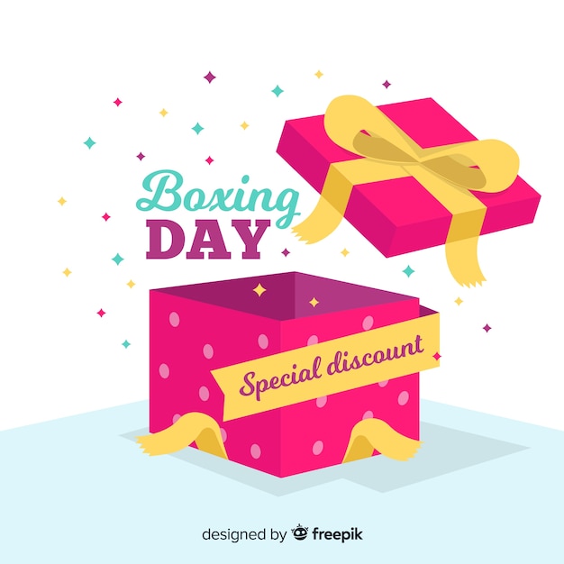 Free vector lovely boxing day sale composition