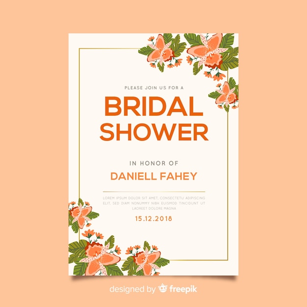 Lovely bridal shower template