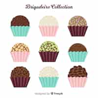 Vettore gratuito bella collezione di brigadeiro