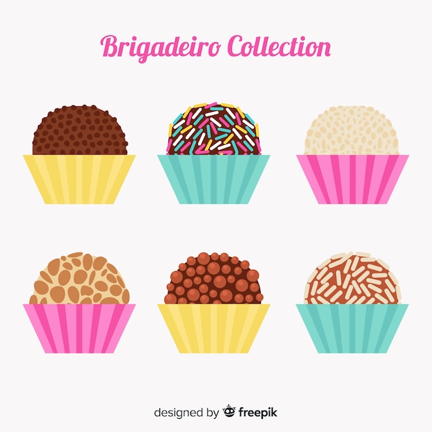 Free vector lovely brigadeiro collection