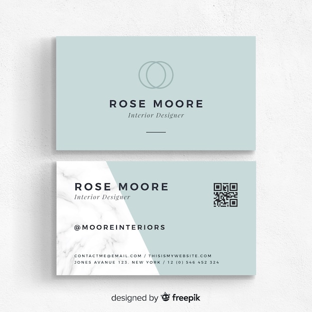 Free vector lovely business card design