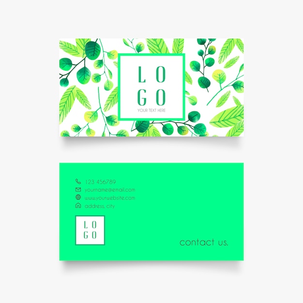 Lovely Business Card with flowers