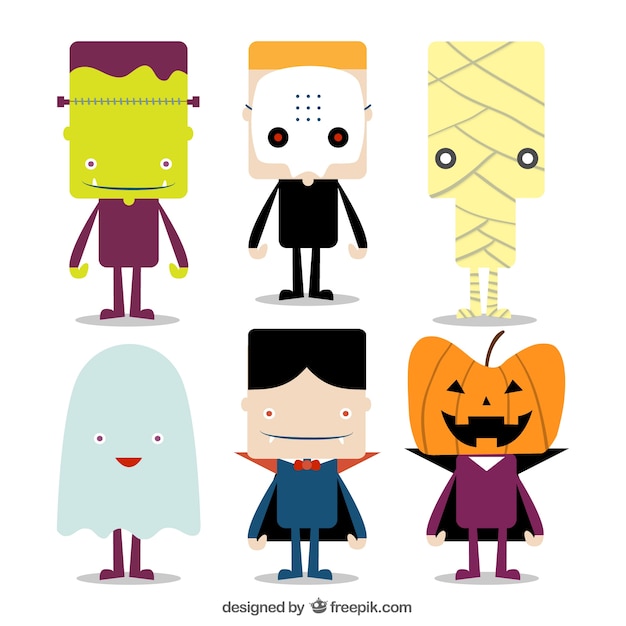 Lovely characters of halloween