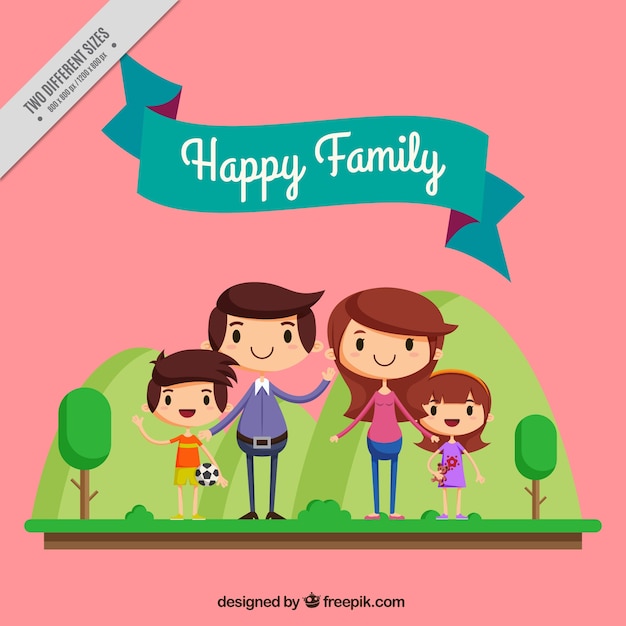 Lovely characters of happy family