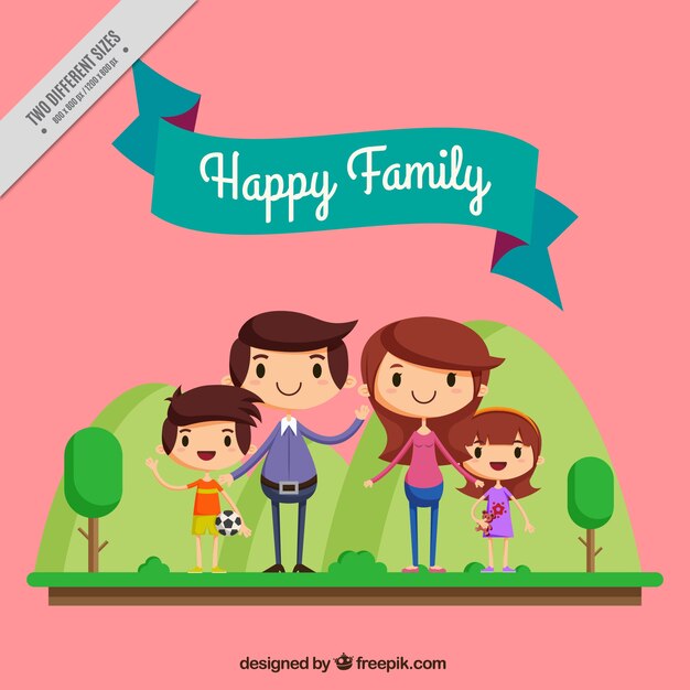 Lovely characters of happy family