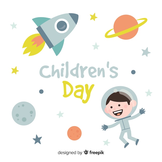 Lovely children's day composition with flat design