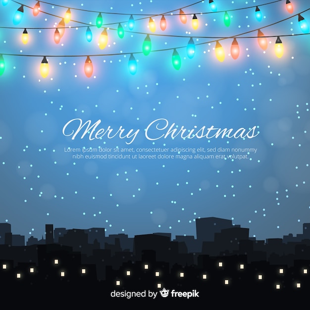 Бесплатное векторное изображение Прекрасный дизайн рождественского фона