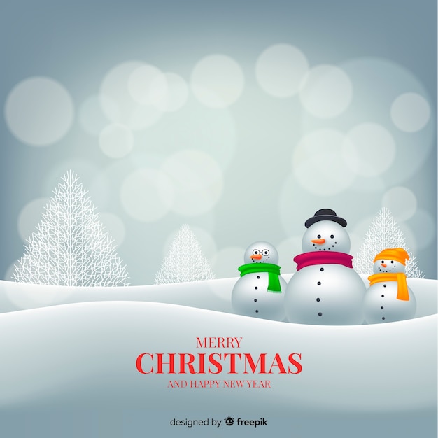 Lovely christmas background with flat design