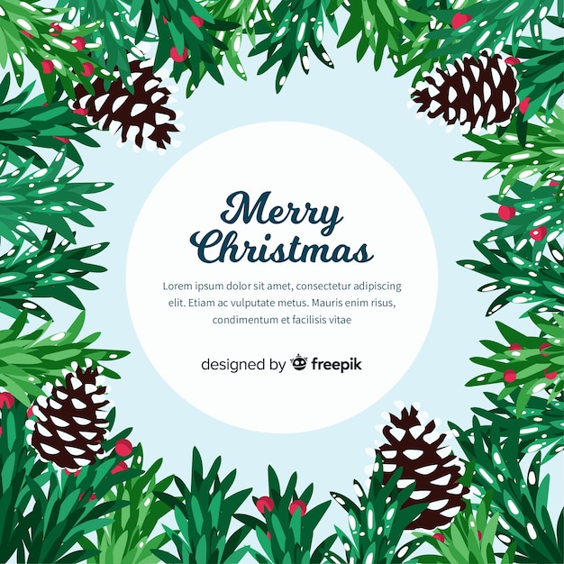 Lovely christmas background with flat design