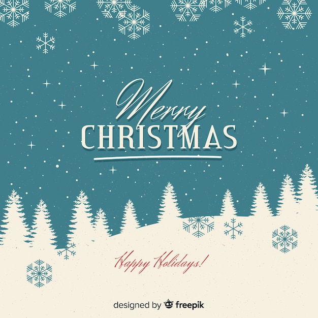 Lovely christmas background with flat design