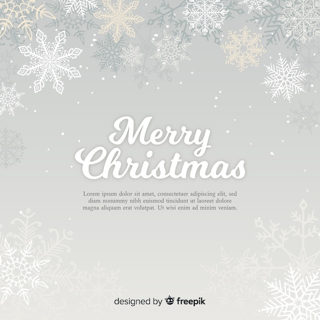 Lovely christmas background with flat design