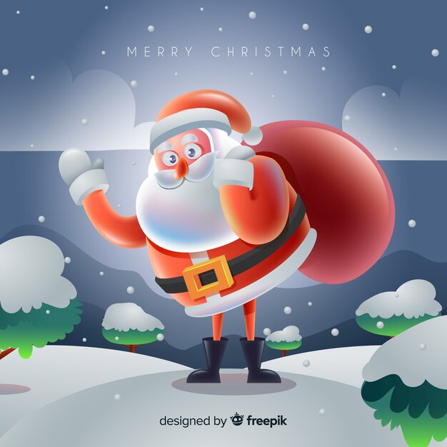 Lovely christmas background with realistic design