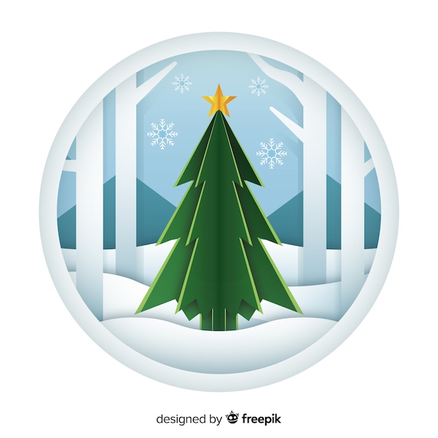 Free vector lovely christmas composition with flat design