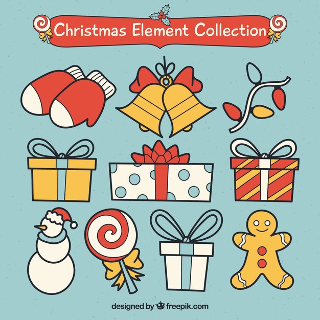 Lovely christmas element collection