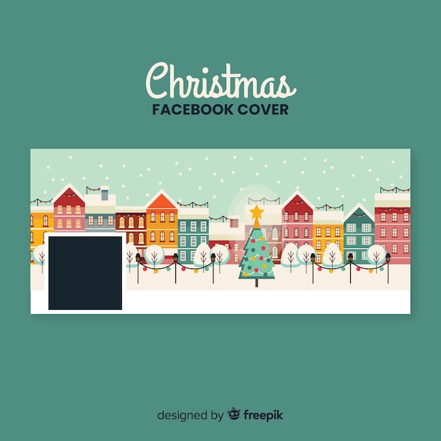 Lovely christmas facebook banner concept