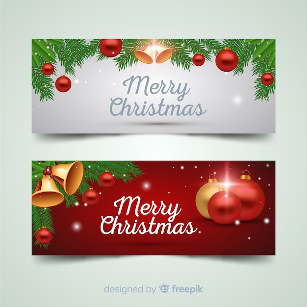 Free vector lovely christmas facebook banner