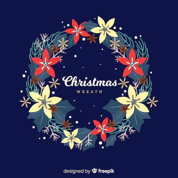 Lovely christmas floral wreath