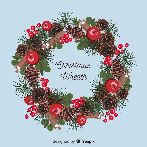 Lovely christmas floral wreath