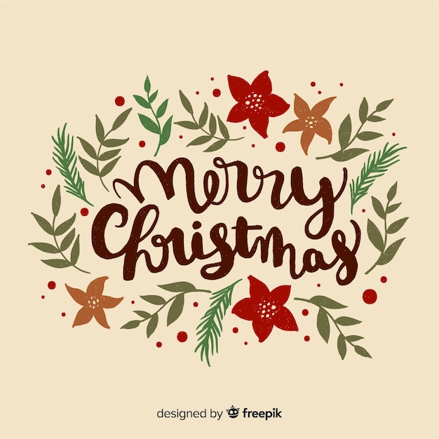 Lovely christmas lettering background