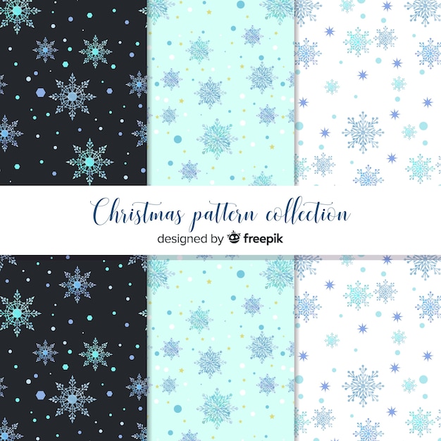 Free Vector lovely christmas pattern collection