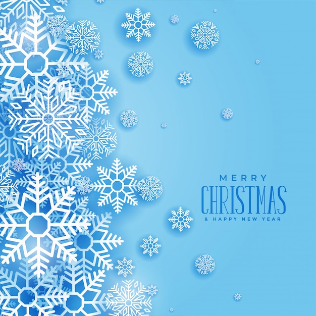 Lovely christmas winter snowflakes background