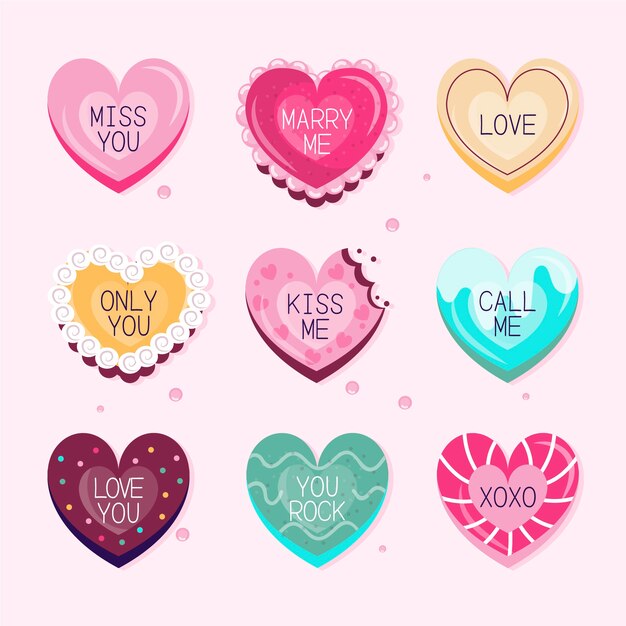 Lovely conversation hearts collection