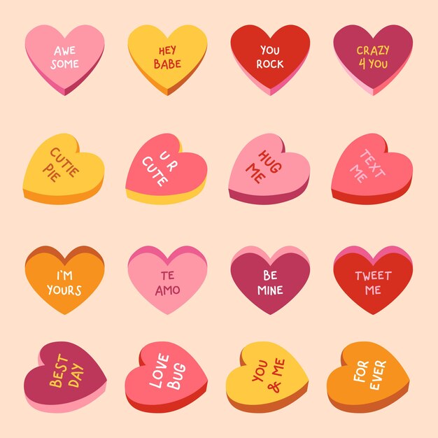 Lovely conversation hearts collection