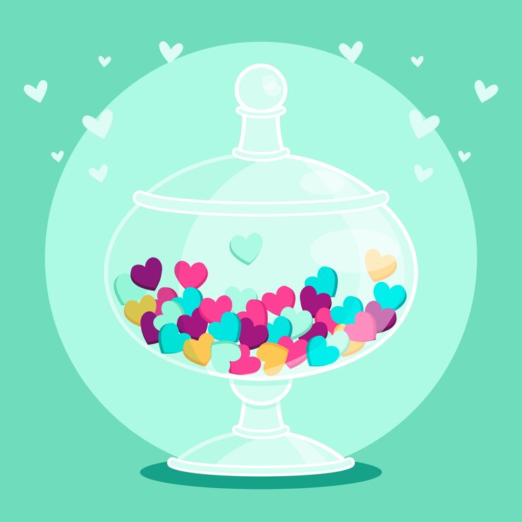 Free Vector lovely conversation hearts illustrated