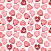 Free vector lovely conversation hearts pattern