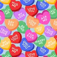 Free vector lovely conversation hearts pattern