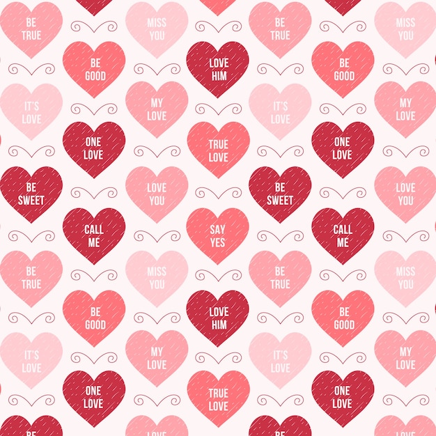 Free vector lovely conversation hearts pattern