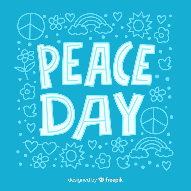 Lovely day of peace composition with cute lettering