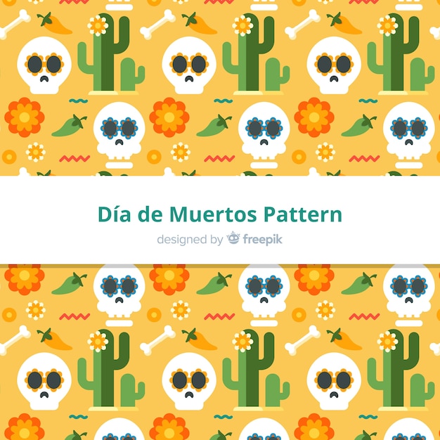 사랑스러운 dia de muertos 패턴