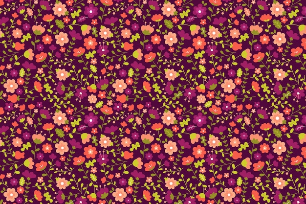 Lovely ditsy floral print wallpaper