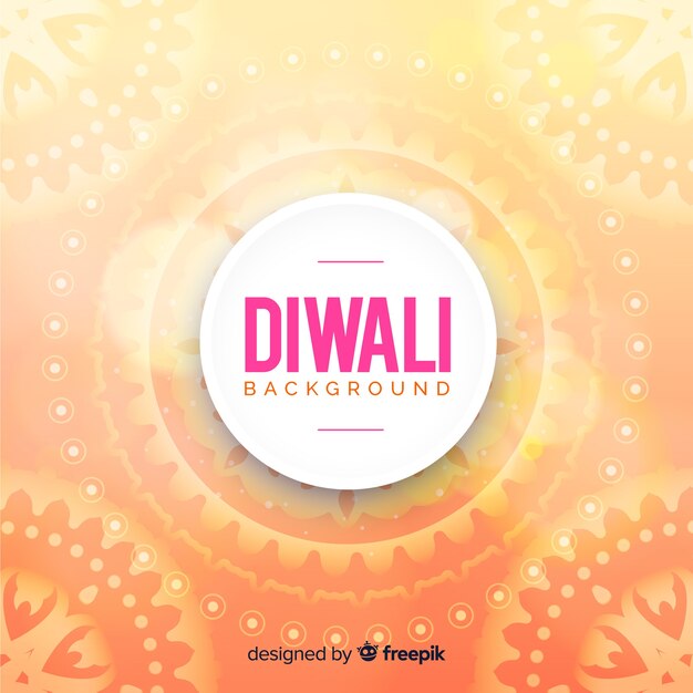 Lovely diwali background with flat design