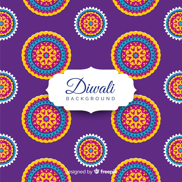 Lovely diwali background with origami style