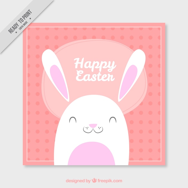 Free vector lovely easter bunny card