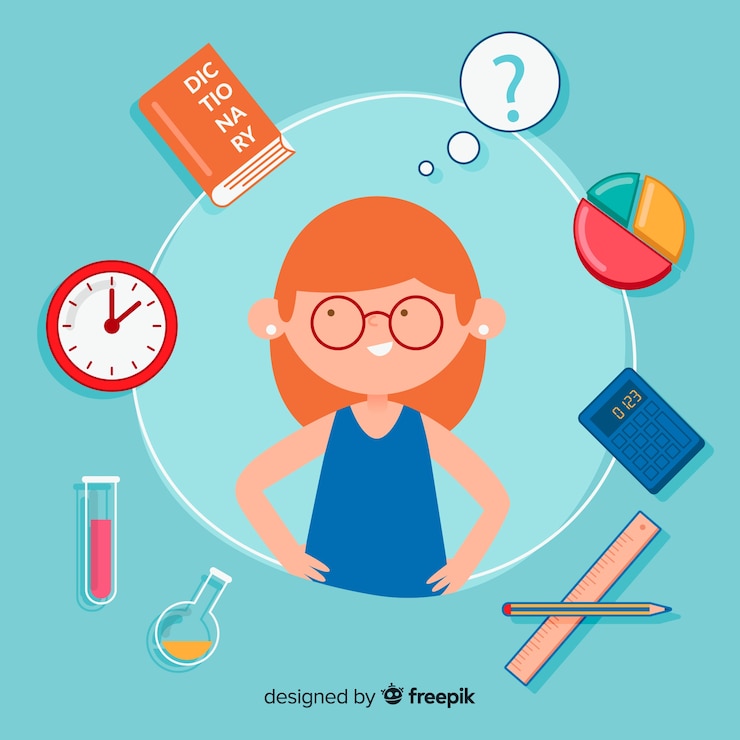 Free Vector lovely educaction concept with flat design