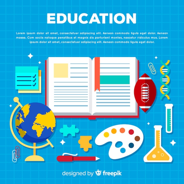 Free vector lovely education concept with flat design