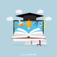 Free vector lovely education concept with flat design