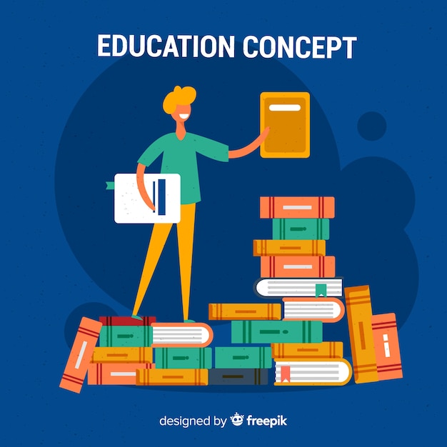 Free vector lovely education concept with flat design