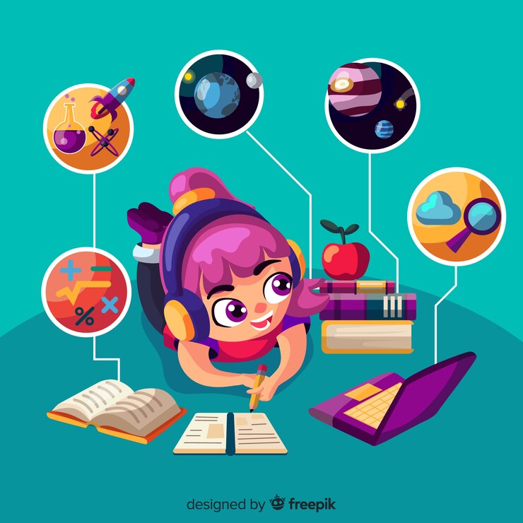 Free Vector lovely education concept with flat design