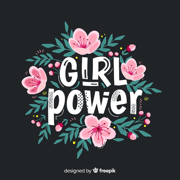 Free vector lovely feminism concept with flat design