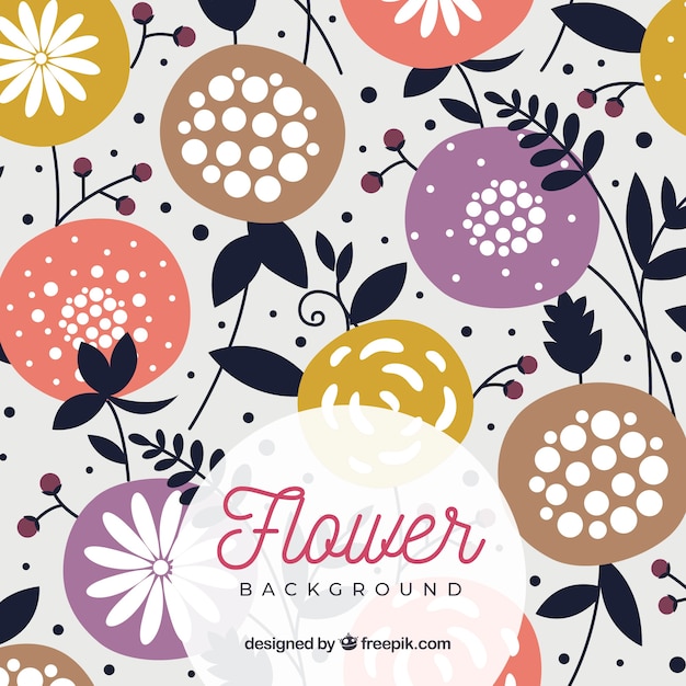 Vettore gratuito bellissimo sfondo floreale con design piatto