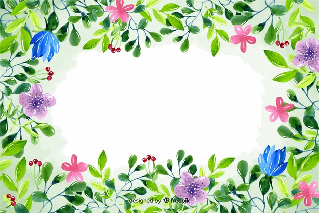 Lovely floral frame background