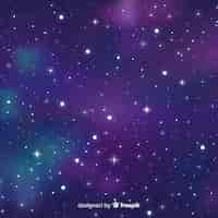 Free vector lovely galaxy background with flat design