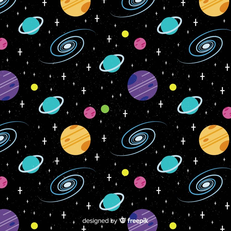 Free Vector lovely galaxy background with flat design