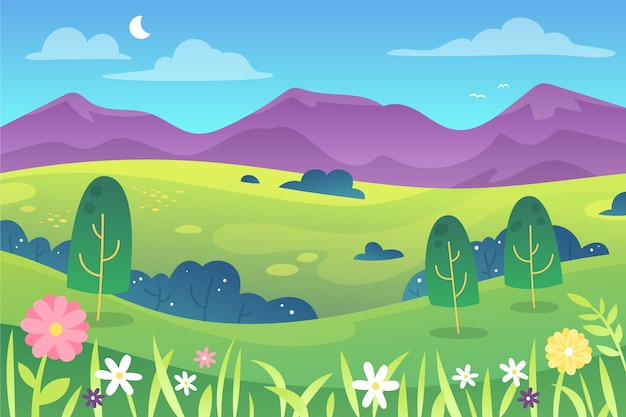 Lovely gradient spring landscape