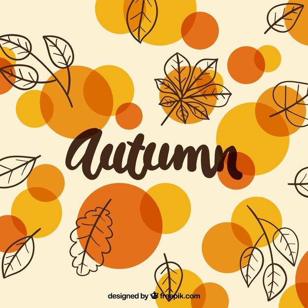 Lovely hand drawn autumn background